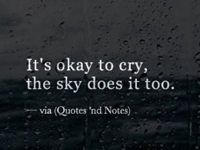 When it’s okay to cry…